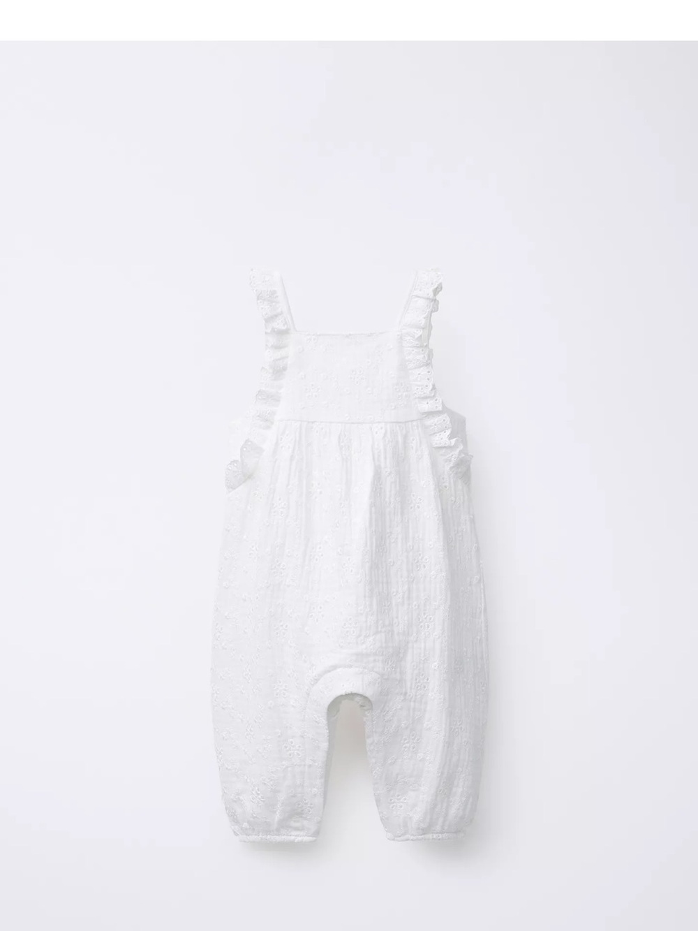 Swiss Embroidered Long Overalls